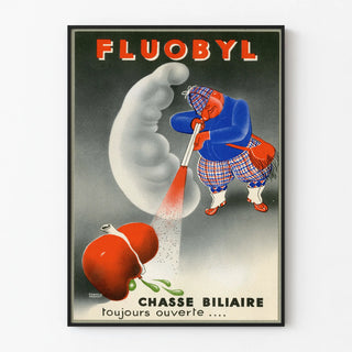 Vintage Fluobyl Poster Biliary Hunt