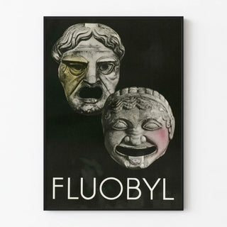 Vintage Poster of Theatrical Masks Fluobyl