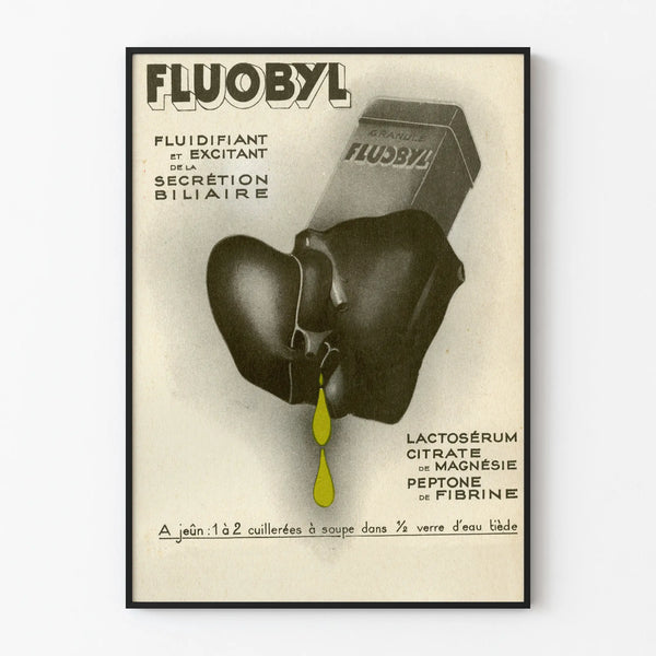 Vintage Fluobyl Poster - Retro Medical Wall Decoration
