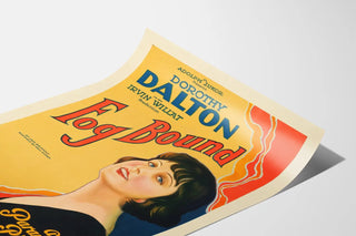 Vintage poster Fog Bound with elegant female portrait