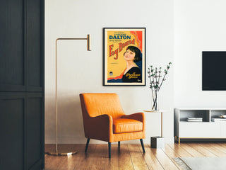 Vintage poster Fog Bound with elegant female portrait