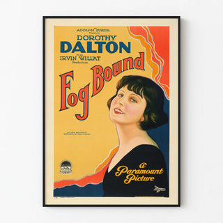 Vintage poster Fog Bound with elegant female portrait