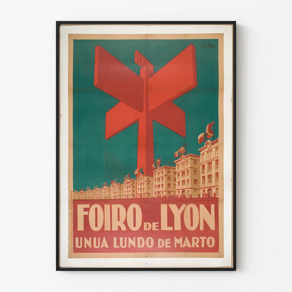 Vintage Poster for Lyon Fair Wall Decoration