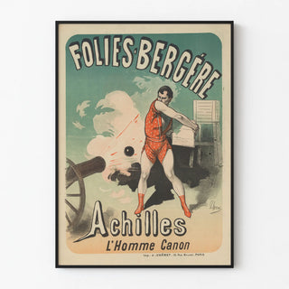 Vintage poster of Folies Bergère Achilles L'Homme Canon