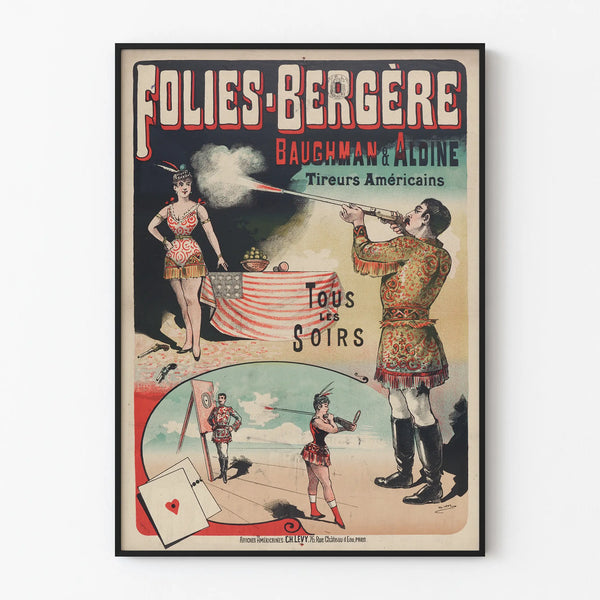 Vintage poster Folies Bergère - American Shooters Baughman & Aldine