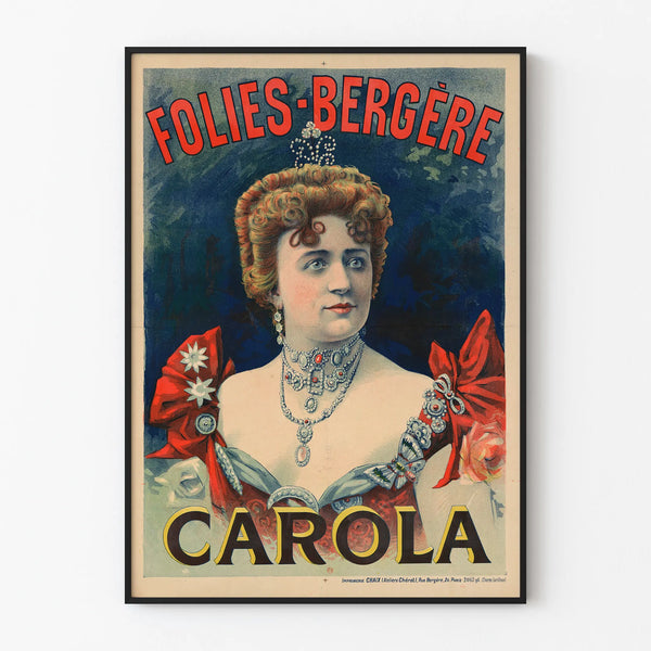 Vintage Decorative Poster Folies Bergère Carola