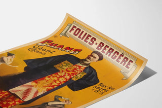 Vintage Poster Folies Bergère Chang Chinese Giant