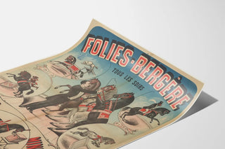 Vintage Circus Poster Miniature Folies Bergère Henri Broekmann