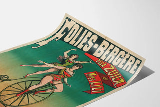 Vintage Poster Folies-Bergère Ella Zuila and Miss Lili