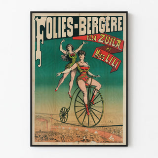 Vintage Poster Folies-Bergère Ella Zuila and Miss Lili