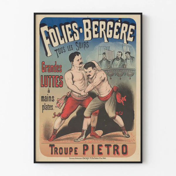Vintage Poster Folies Bergère Large Hand-to-Hand Fights