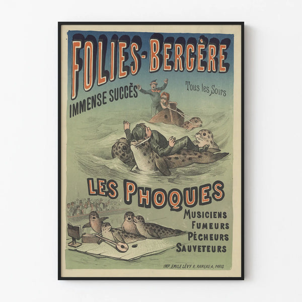 Vintage Poster Folies Bergère The Seals
