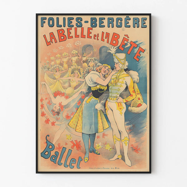 Vintage poster Beauty and the Beast - Folies Bergère - Wall decoration theater poster