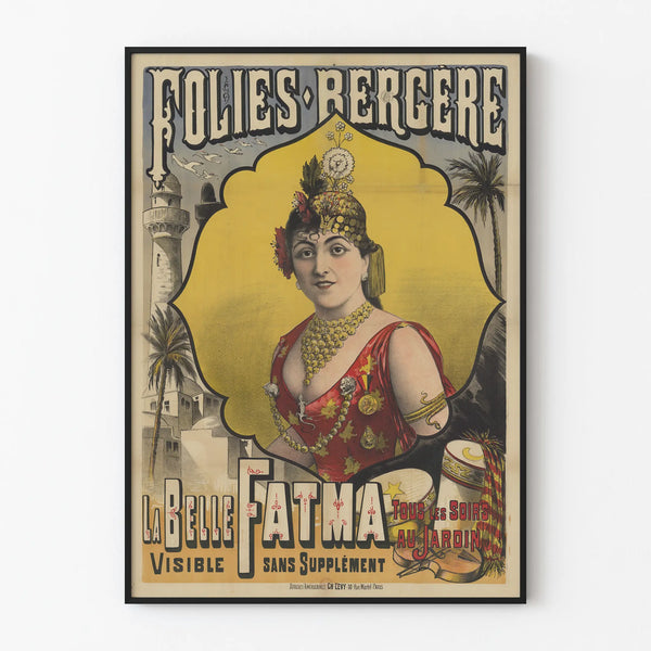 Vintage Poster Folies Bergère La Belle Fatma Wall Decoration