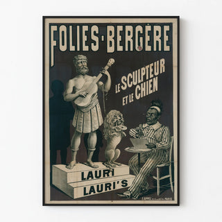 Folies Bergère Poster The Sculptor and the Dog Lauri Lauri's