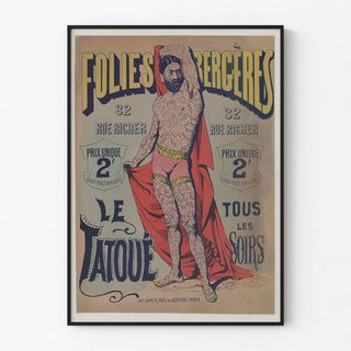 Vintage Poster Folies Bergère The Tattooed