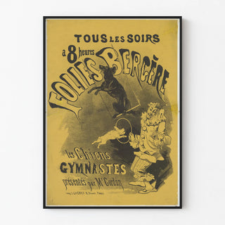 Vintage poster Folies Bergère The Gymnast Dogs