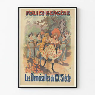Vintage Poster Folies Bergère The Young Ladies of the Twentieth Century