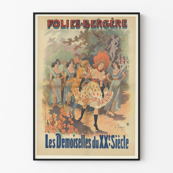 Vintage Poster Folies Bergère The Young Ladies of the Twentieth Century