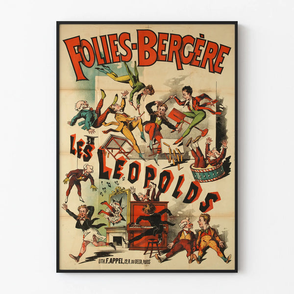 Vintage poster Folies-Bergère Les Léopolds
