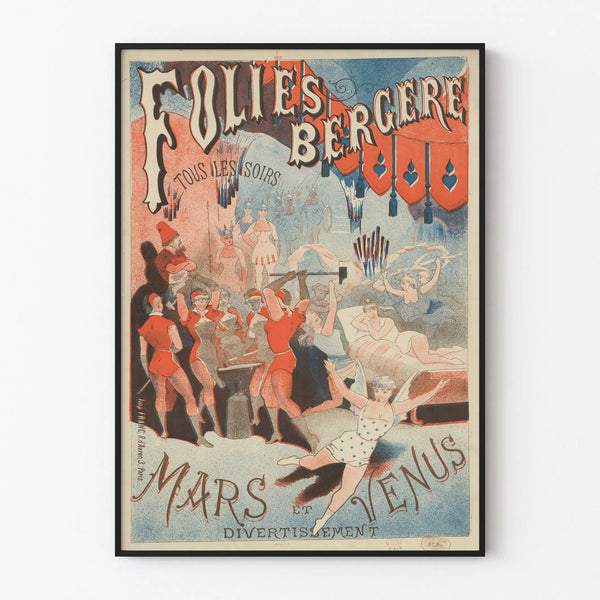 Folies Bergère Poster Mars and Venus - Vintage Wall Decoration