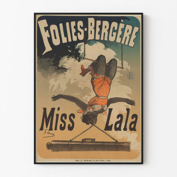 Vintage Folies-Bergère Miss Lala decorative poster