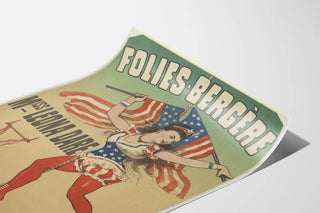 Vintage Poster Folies Bergère Miss Leona Dare Every Evening