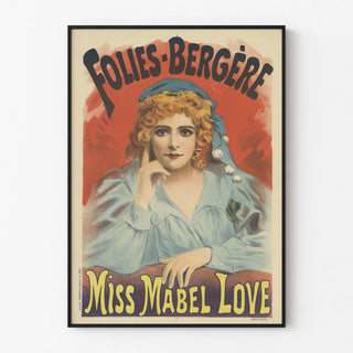 Vintage Poster Folies Bergère Miss Mabel Love