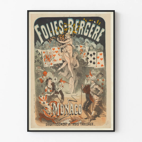 Art Deco Poster Folies Bergère Monaco - Entertainment in Three Scenes
