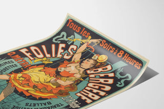 Vintage Poster Folies Bergère - Pantomime and Operetta Show