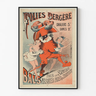 Vintage Poster Folies Bergère Bal Masqué