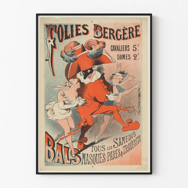 Vintage Poster Folies Bergère Bal Masqué