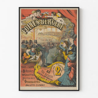 Folies Bergère Poster - Show every evening at 8 o'clock