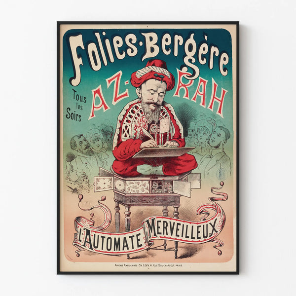 Vintage poster Folies Bergère Az-Rah the Marvelous Automaton