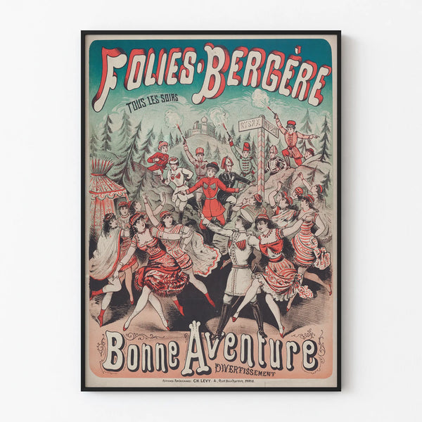 Retro Poster Folies Bergère Good Adventure Wall Decoration