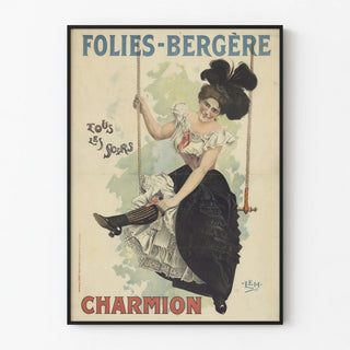 Vintage Poster Folies Bergère Charmion Every Evening