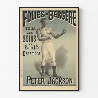 Vintage Poster Folies Bergère - Peter Jackson World Champion