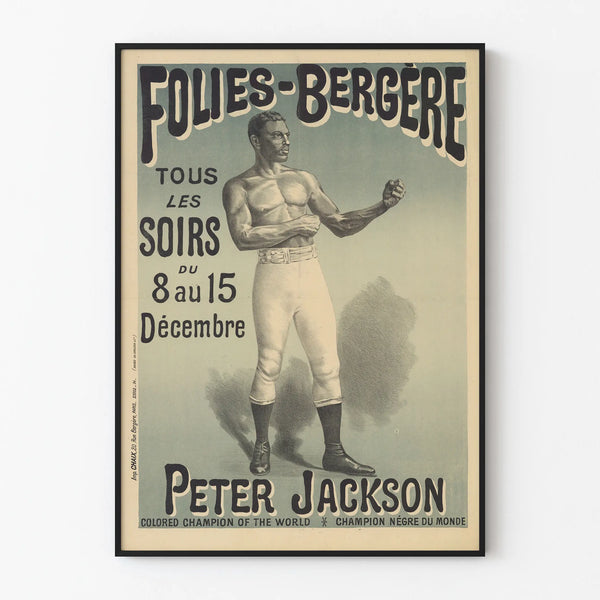 Vintage Poster Folies Bergère - Peter Jackson World Champion