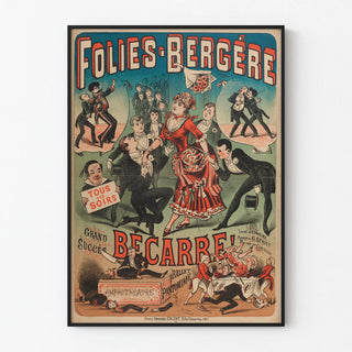 Vintage Poster Folies Bergère Ballet Pantomime Becarre