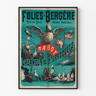 Vintage poster Folies Bergère Parrot Charmer