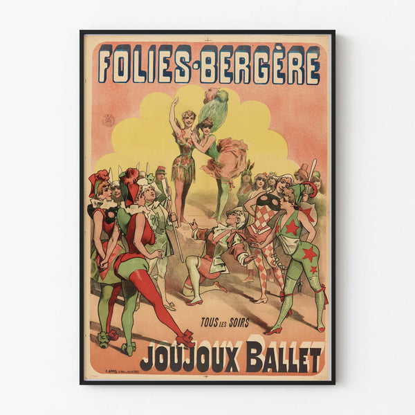 Decorative poster Folies Bergère Joujoux Ballet vintage