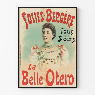 Vintage poster Folies Bergère La Belle Otero
