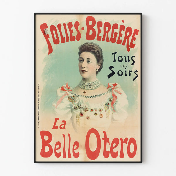 Vintage poster Folies Bergère La Belle Otero