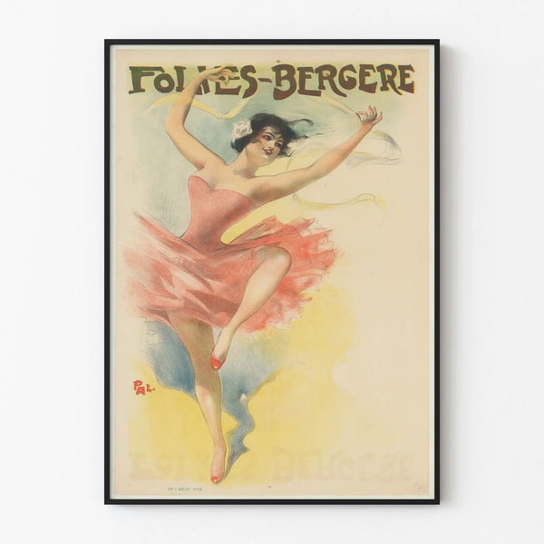 Poster Folies Bergère dancer in pink tutu