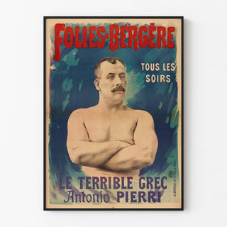 Folies Bergère Poster - The Terrible Greek Antonio Pierri