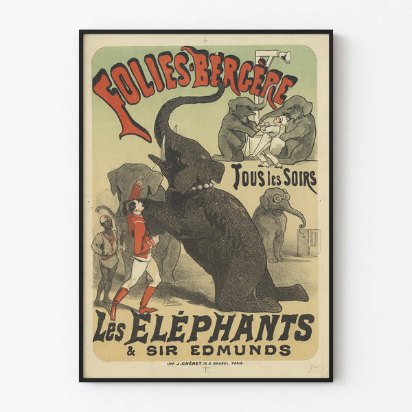 Folies Bergère Poster The Elephants Sir Edmunds