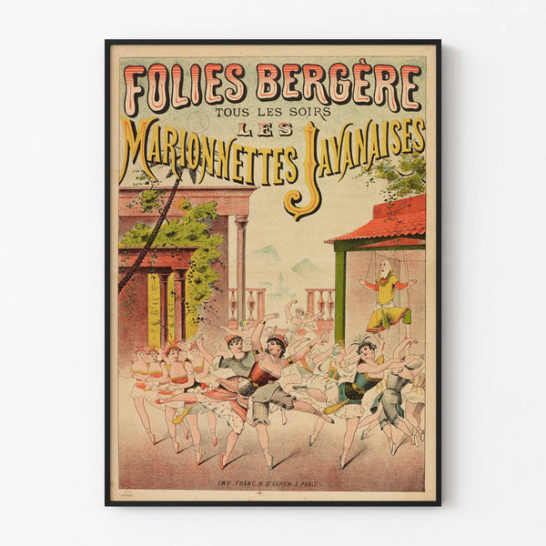 Vintage Poster Folies Bergère Marionnettes Javanaises