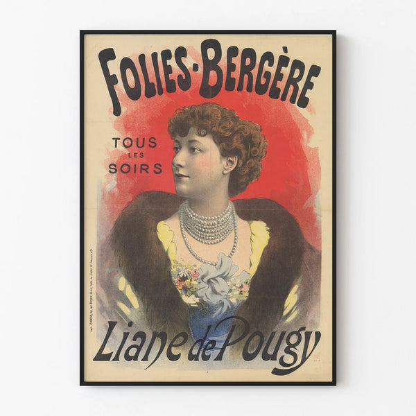 Vintage Poster Folies Bergère Every Evening Liane de Pougy