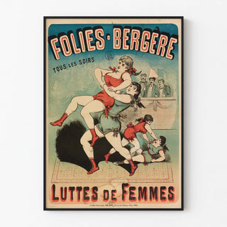 Vintage poster Folies Bergère - Women's Struggles show