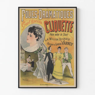 Vintage poster Folies Dramatiques - Cliquette Piece Louis Varney